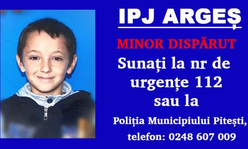 Un copil din Argeş a DISPĂRUT! Poliţia îl caută