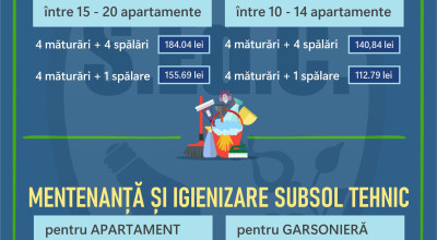 SEdC Mioveni prestează servicii de curățenie pe scara blocului