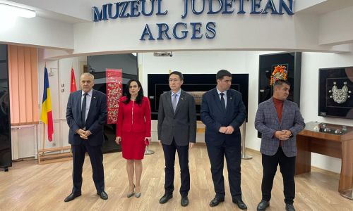 Ambasadorul Chinei, la expoziţia de artă tradiţională chineză în Argeş