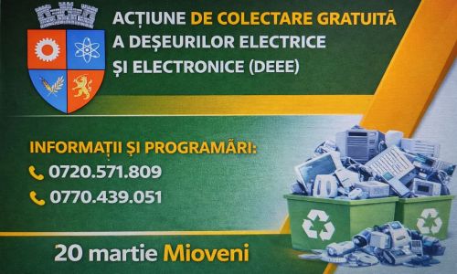La Mioveni va fi organizată o campanie de colectare gratuită a deșeurilor electrice și electronice!