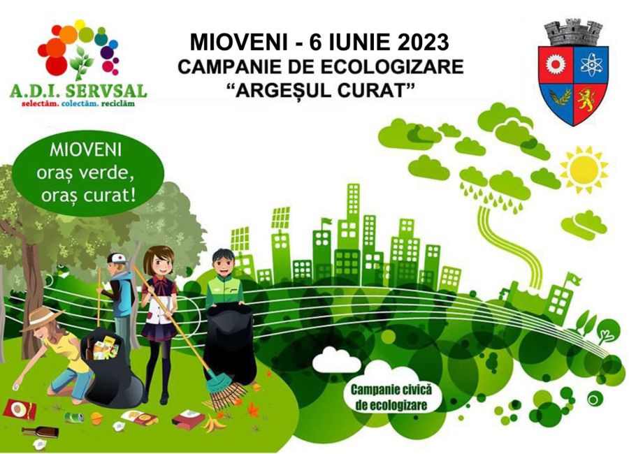 Acțiune de ecologizare organizată la Mioveni, de Ziua Mediului