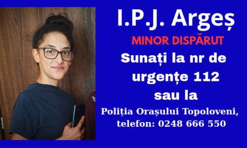 O adolescentă din Argeș este de negăsit de mai bine de o săptămână!