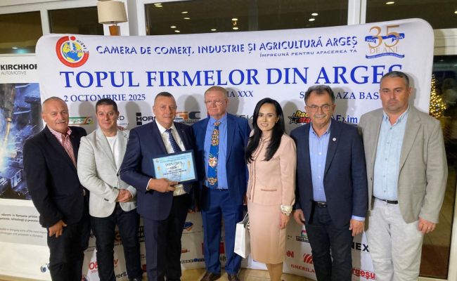 Servicii Edilitare pentru Comunitate Mioveni, distincție în cadrul Galei "Topul Firmelor din Argeș"