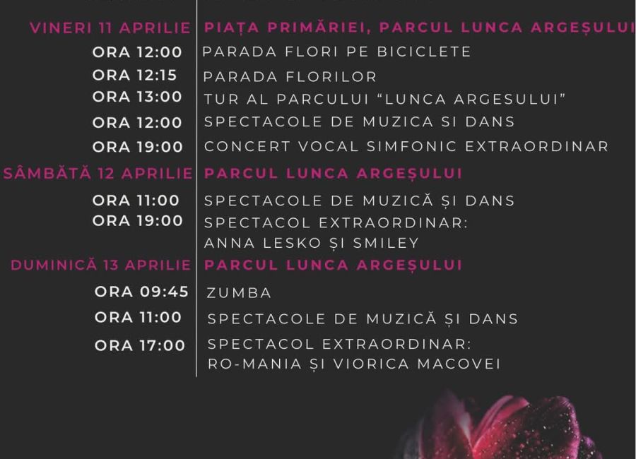 Piteștiul este gata de sărbătoare! Programul Simfoniei Lalelelor!