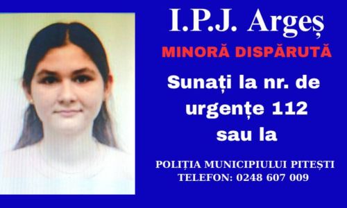 ALERTĂ în Argeș! O minoră de 15 ani a DISPĂRUT