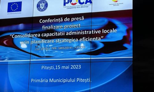 Anunţ privind finalizarea Proiectului: 'Consolidarea capacității administrative locale prin planificare strategică eficientă'