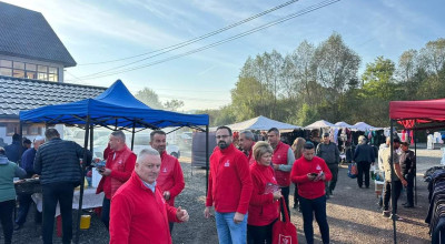 Echipa PSD, alături de primarul Ion Mugurel Minciună și de gospodarii din târgul de la Cetățeni