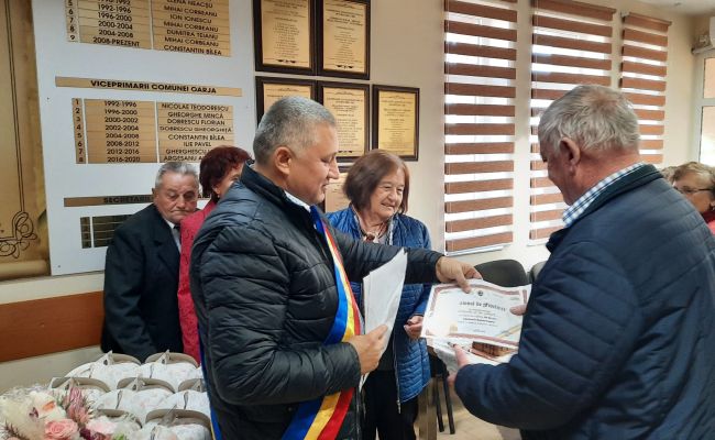 Momente emoţionante la Primăria Oarja