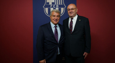 Ion Mînzînă, întâlnire cu președintele FC Barcelona, Joan Laporta!