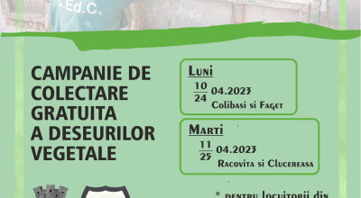 Campanie de colectare gratuită a deșeurilor vegetale