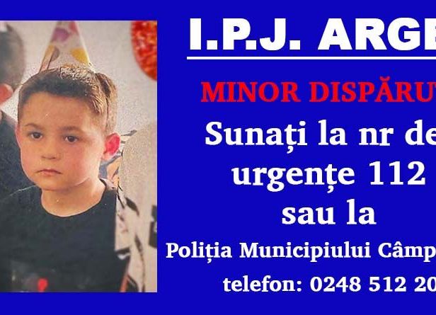 ALERTĂ în Argeș! Un copil de 6 ani a DISPĂRUT!