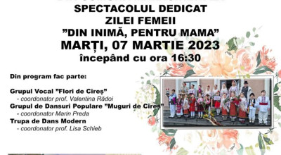 Spectacol de Ziua Femeii, la Mărăcineni! Intrare GRATUITĂ