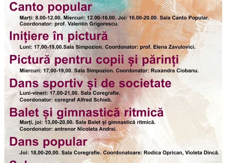 Centrul Cultural Piteşti, gamă variată de cursuri