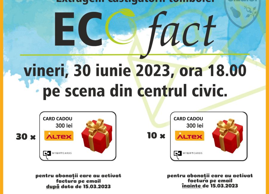 Lista abonaților validați pentru a participa la Tombola ECOfact