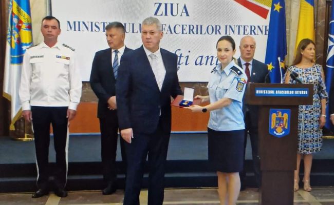 Șeful DGA Argeș, premiat de Ministerul Afacerilor Interne