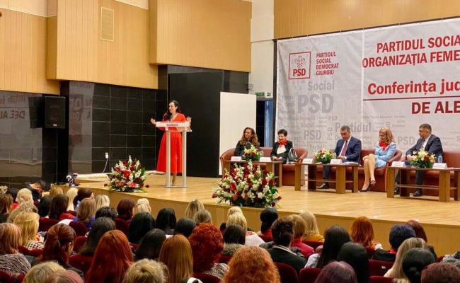 Simona Bucura Oprescu, la alegerile Organizației de Femei PSD Giurgiu