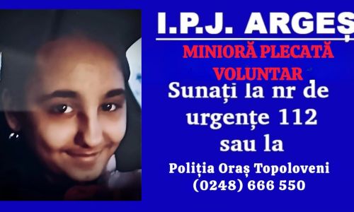 ALERTĂ în Argeș! O fată de 13 ani a DISPĂRUT!