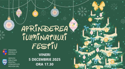 Iluminatul festiv va fi aprins la Mioveni pe 5 decembrie!