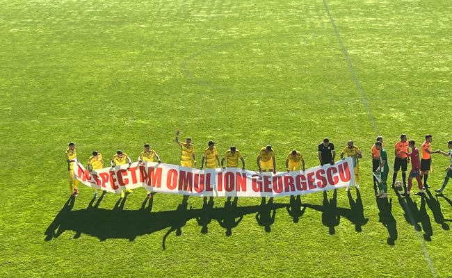 Jucătorii echipei CS Mioveni, mesaj de susținere pentru primarul Ion Georgescu