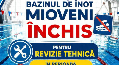 Revizie tehnică și igienizare la Bazinul de Înot Mioveni