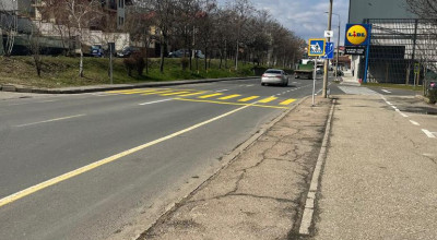 Trecere de pietoni nou înființată, pe strada Basarabia