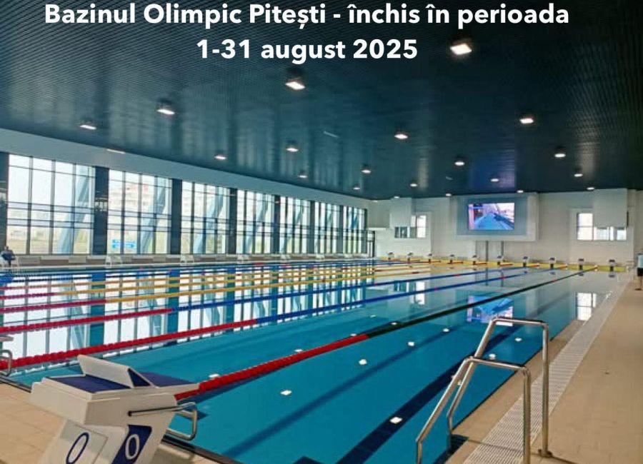 Bazinul Olimpic Pitești - închis temporar pentru revizie generală!