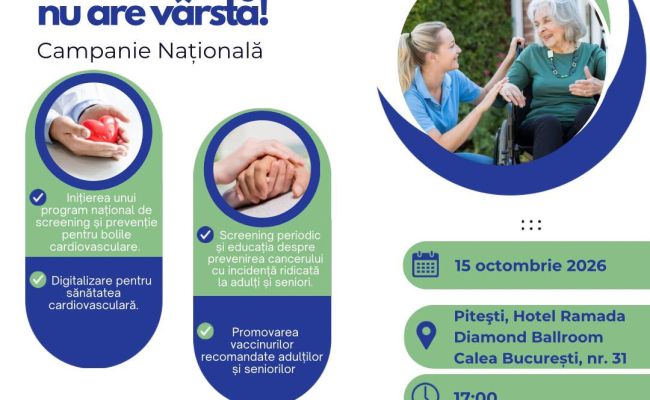 Campania "Sănătatea nu are vârstă" ajunge la Pitești!