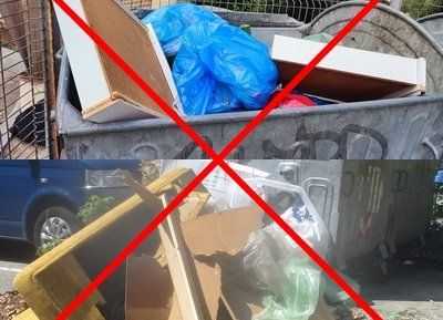 Locul obiectelor de mobilier vechi nu este la platformele de colectare