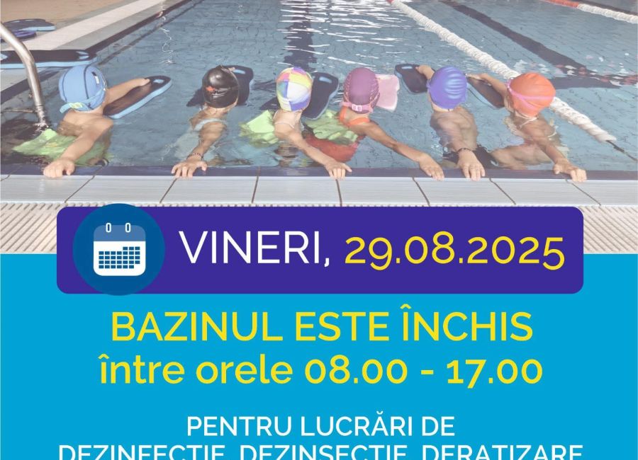 Bazinul de înot din Mioveni va fi închis vineri!