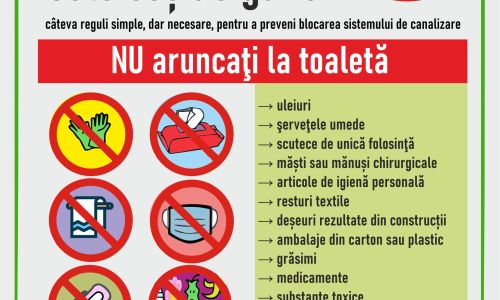 Canalizarea NU este coș de gunoi!