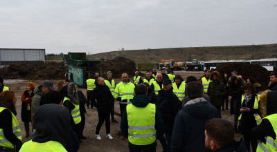 Experți în gestiunea deșeurilor din toată țara, în vizită la Centrul de Management Integrat al Deşeurilor din Albota