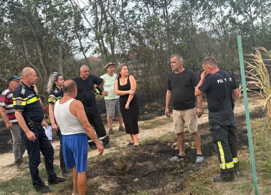 Incendiu de proporții în comuna Lunca Corbului! Prefectul Ioana Făcăleață, mesaj ferm!